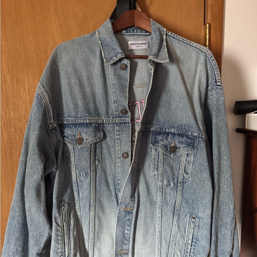 Balenciaga Light Blue Washed Denim Jacket